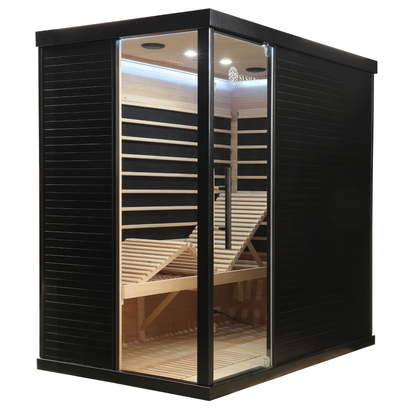 Miracle Sauna Premium Black Box 4 Person Far Infrared Sauna