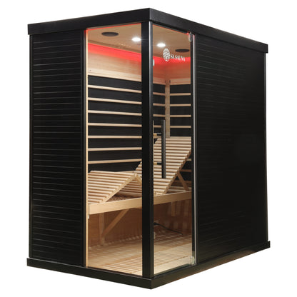 Miracle Sauna Premium Black Box 4 Person Far Infrared Sauna