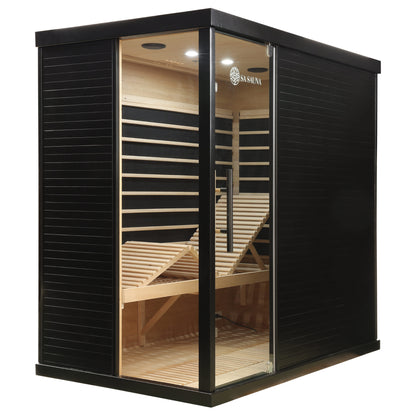 Miracle Sauna Premium Black Box 4 Person Far Infrared Sauna