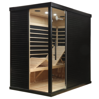 Miracle Sauna Premium Black Box 4 Person Far Infrared Sauna
