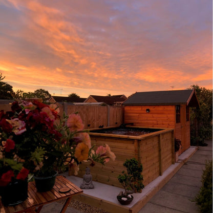 1000mm High Raised Wooden Garden Pond | 70mm Above-Ground Kit