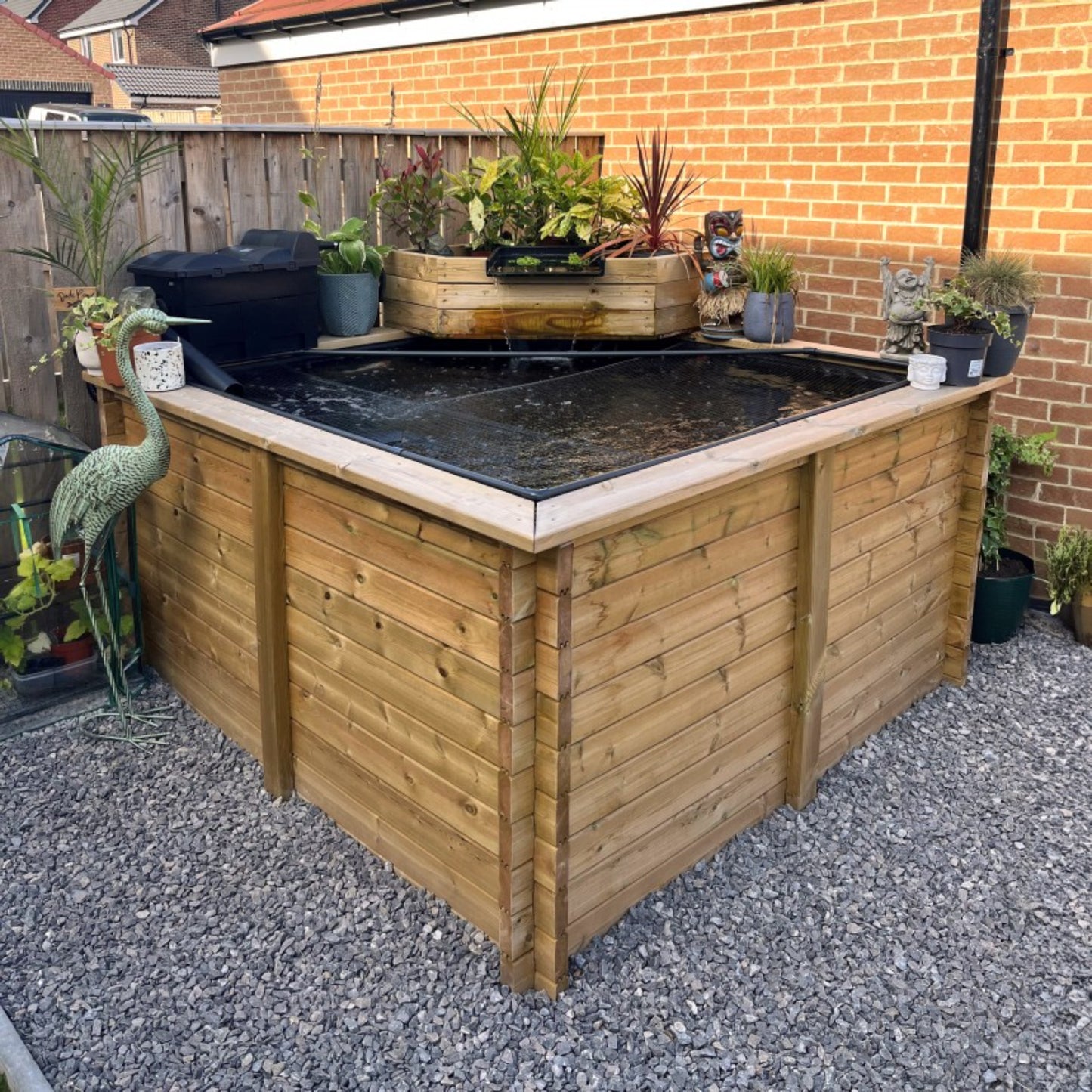 1000mm High Raised Wooden Garden Pond | 44mm Above-Ground Kit