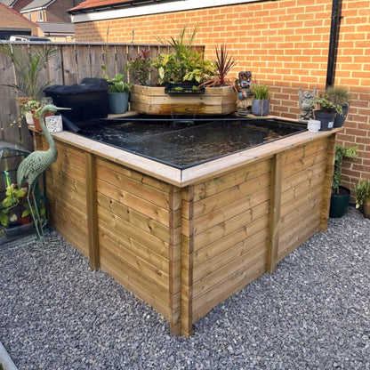 1000mm High Raised Wooden Garden Pond | 44mm Above-Ground Kit