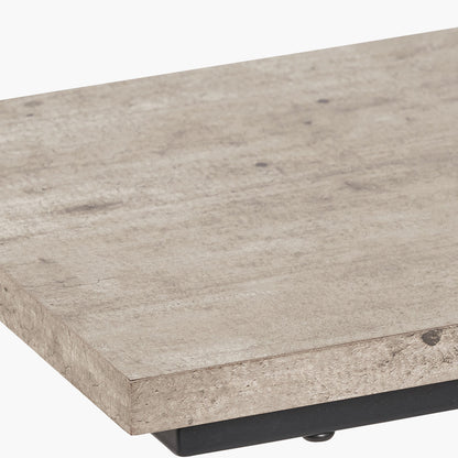 Soho Concrete Effect and Black Metal Supper Side Table