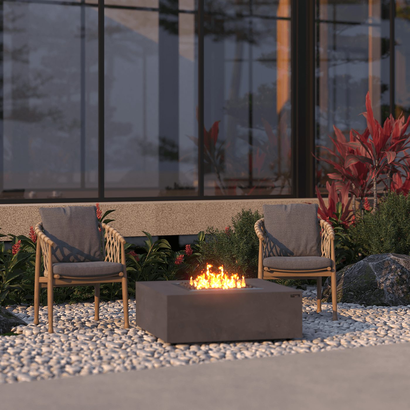The Luxury Fire Pit Co Maroma Gas Fire Pit