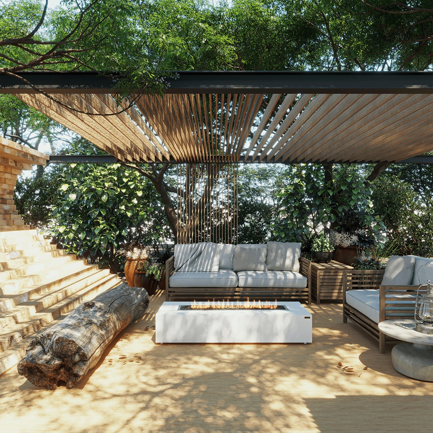 The Luxury Fire Pit Co Mezzo Gas Fire Pit