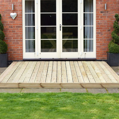 Heavy-Duty Wooden Garden Decking Kit | Pressure-Treated Redwood Timber