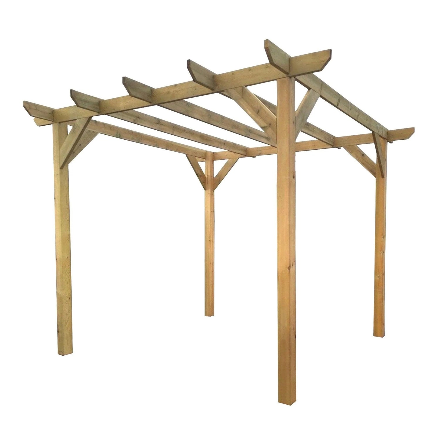 Heavy-Duty Wooden Garden Pergola Kit | Pressure-Treated Spruce Timber