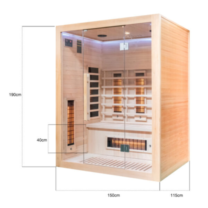 Miracle Sauna 3 Person Far Infrared Sauna