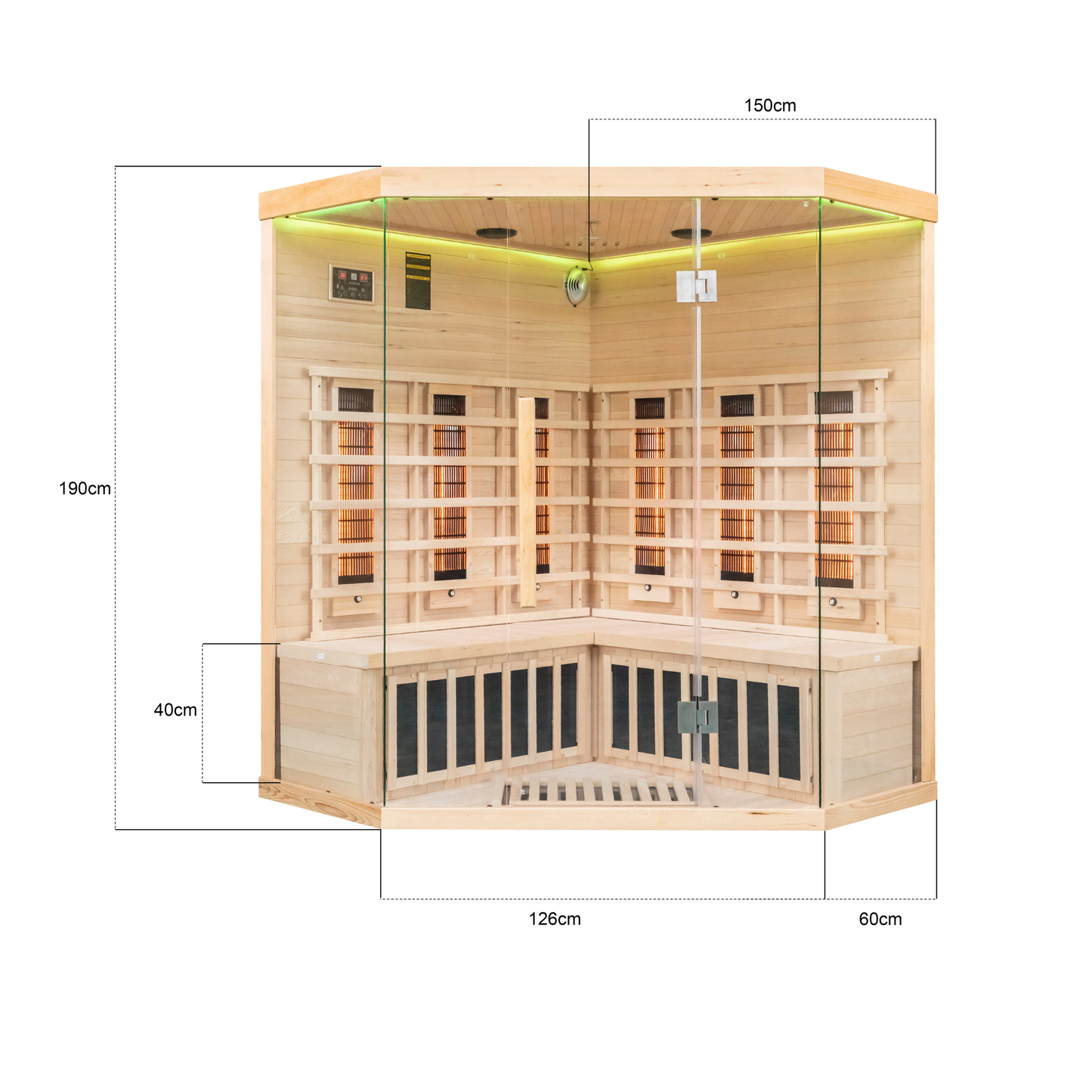 Miracle Sauna 4 Person Corner Far Infrared Sauna